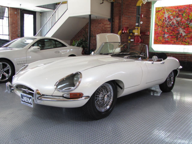 1963 White Jaguar E-Type Convertible