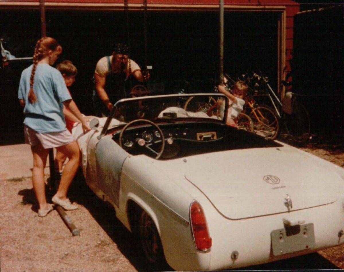 1963 Blue MG Midget Convertible