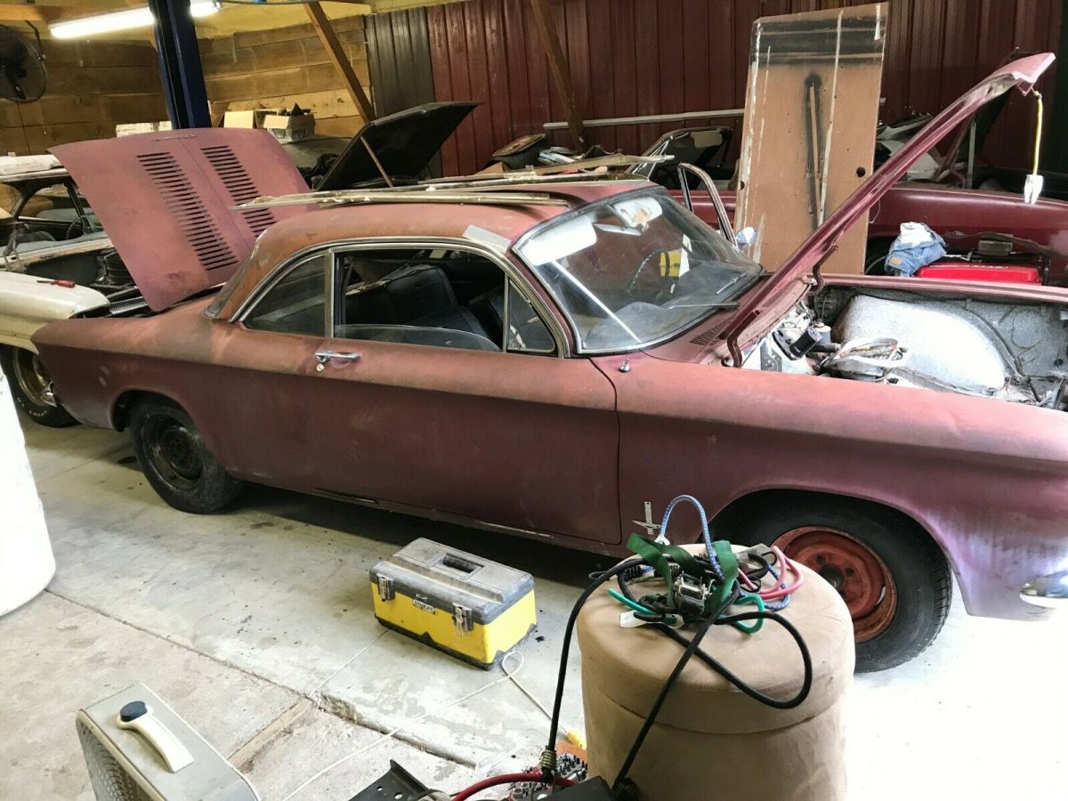 1963 Red Chevrolet Corvair Coupe