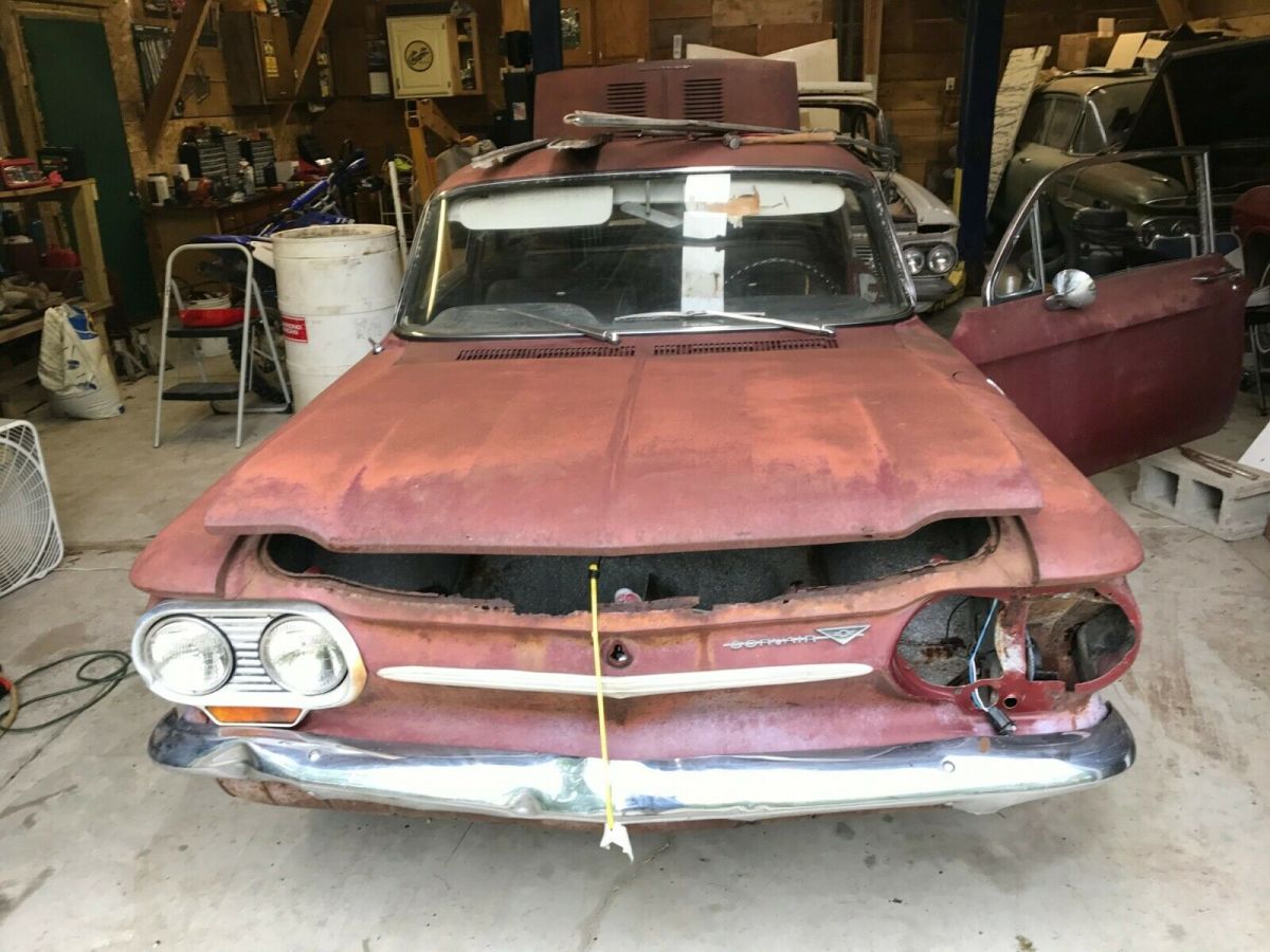 1963 Red Chevrolet Corvair Coupe