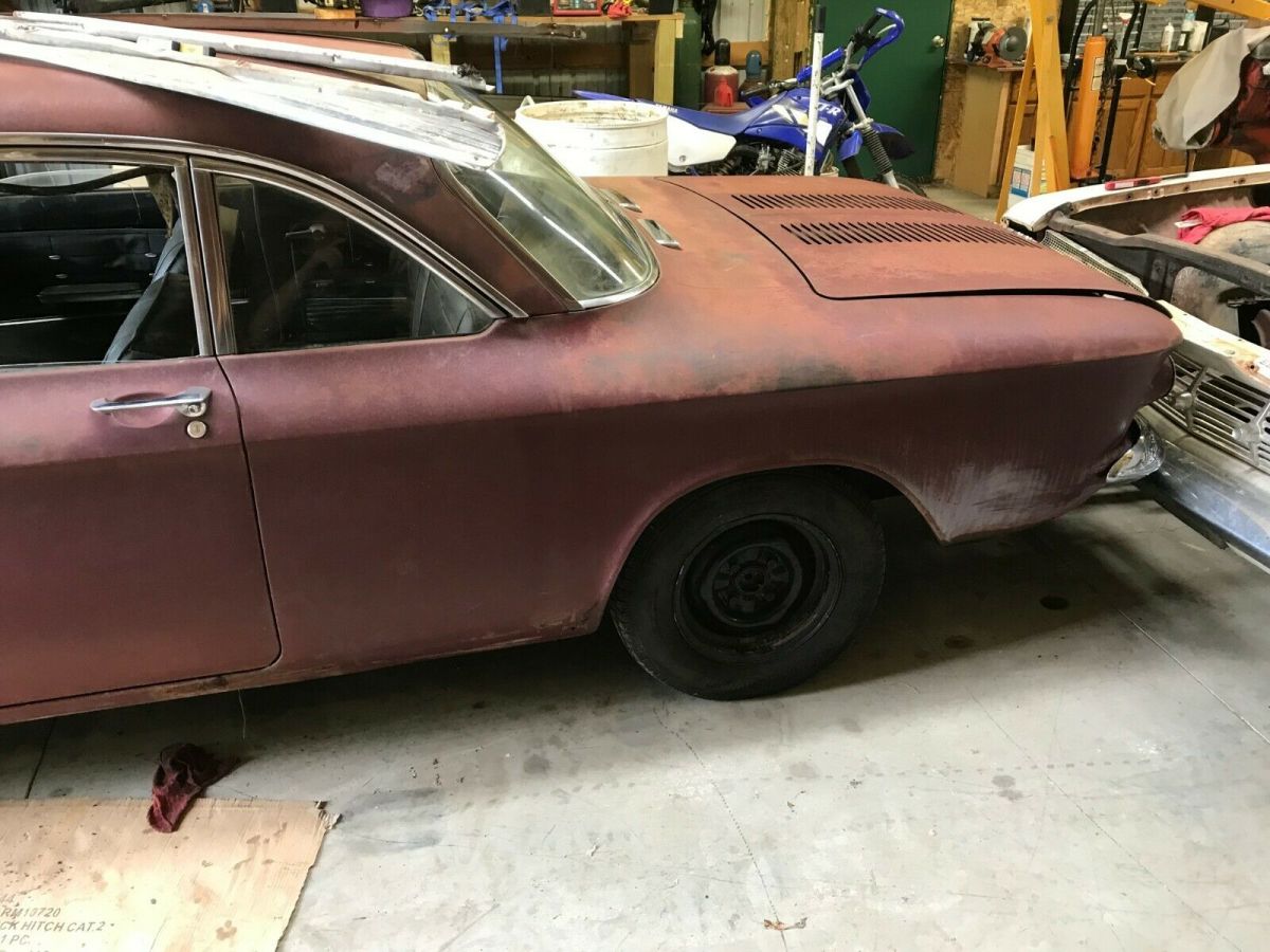 1963 Red Chevrolet Corvair Coupe