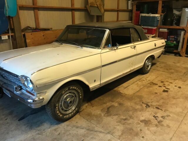 1963 White Chevrolet Nova Convertible