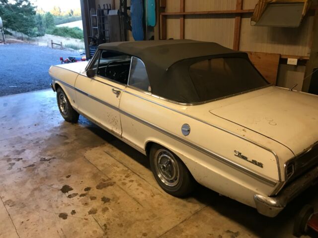 1963 White Chevrolet Nova Convertible
