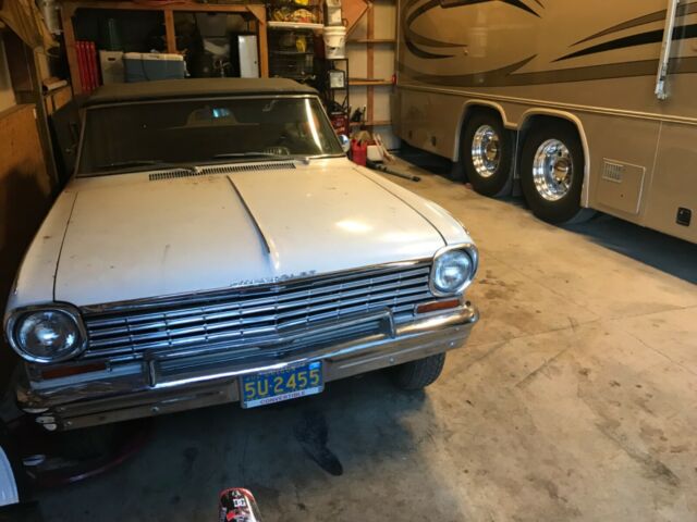 1963 White Chevrolet Nova Convertible