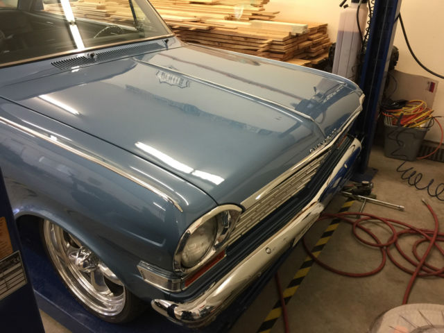 1963 Blue Chevrolet Nova 2 Door Hardtop