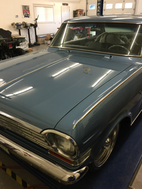 1963 Blue Chevrolet Nova 2 Door Hardtop