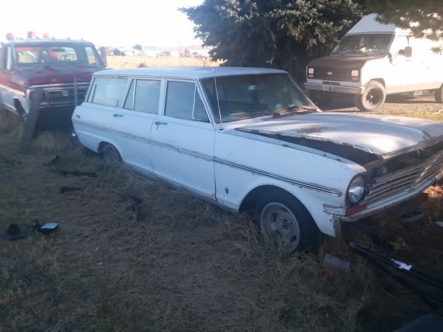 1963 white Chevrolet Nova Station Wagon