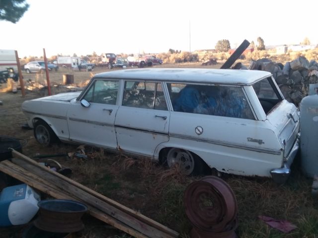 1963 white Chevrolet Nova Station Wagon