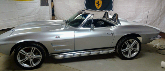 1963 Silver Chevrolet Corvette Convertible