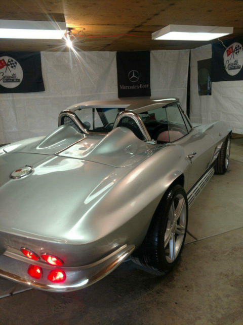 1963 Silver Chevrolet Corvette Convertible