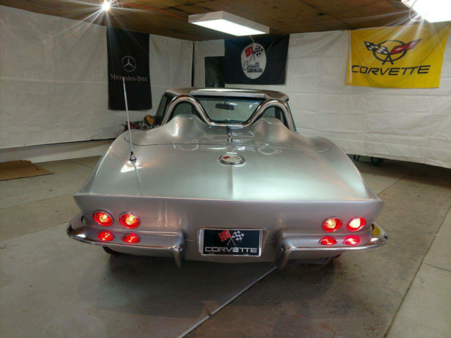 1963 Silver Chevrolet Corvette Convertible