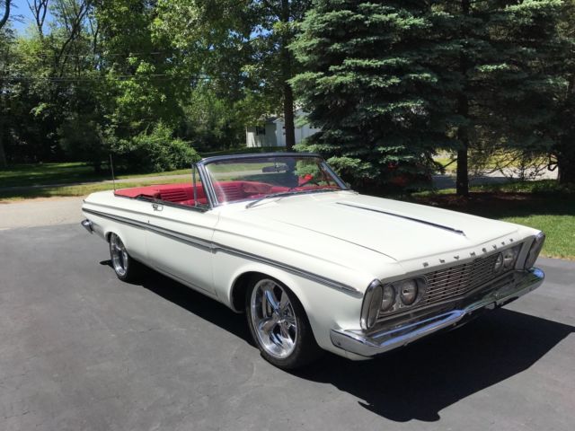 1963 White Plymouth Fury Convertible