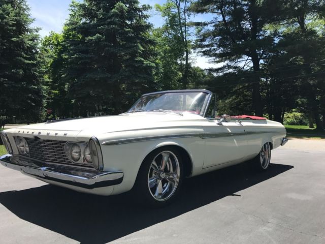 1963 White Plymouth Fury Convertible