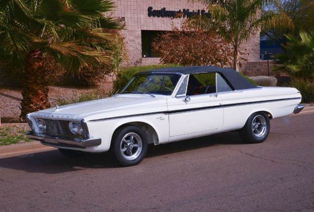 1963 White Plymouth Fury Convertible