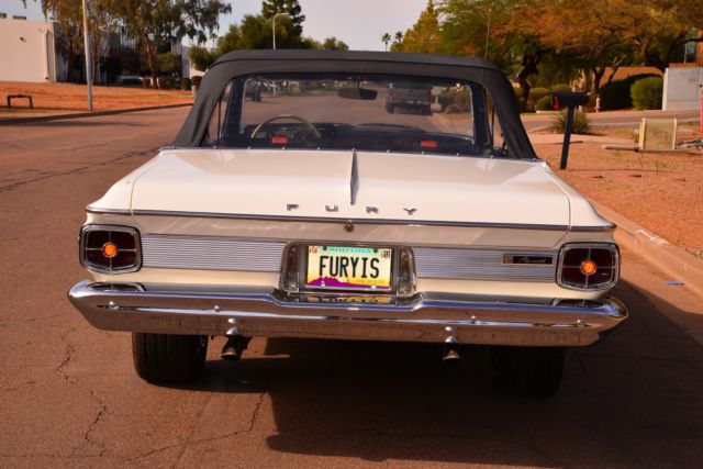 1963 White Plymouth Fury Convertible