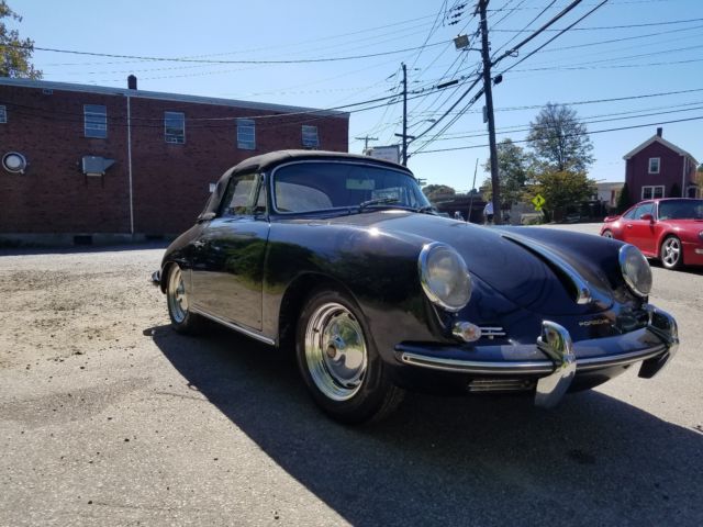 1963 Black Porsche 356 Convertible