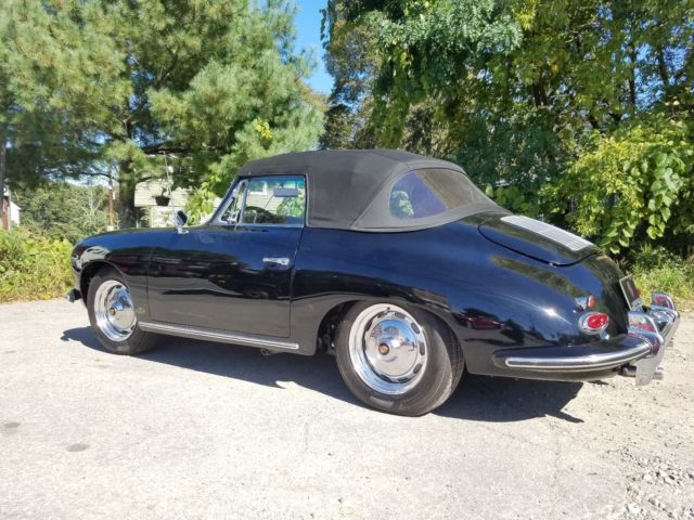 1963 Black Porsche 356 Convertible