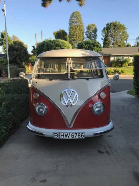 1963 Sealing Wax Red/ Cream Volkswagen Bus/Vanagon 23 Window Bus / Transporter