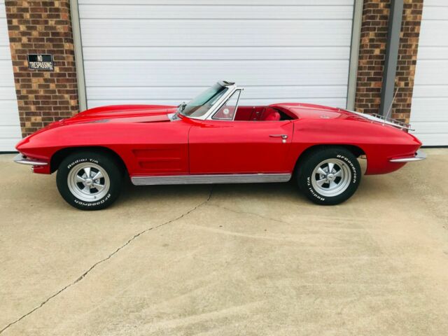 1963 Red Chevrolet Corvette Convertible