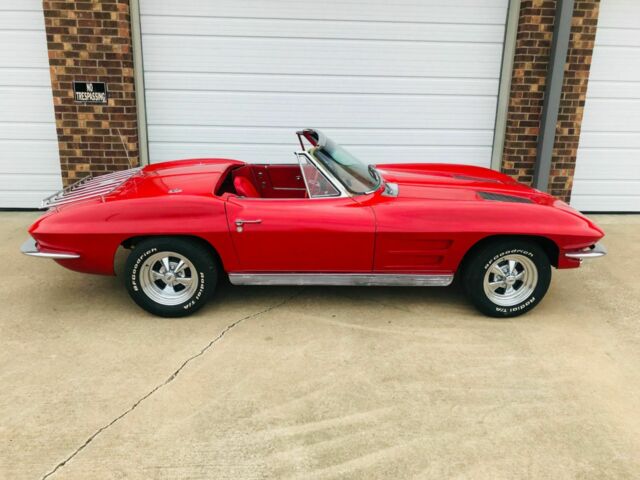 1963 Red Chevrolet Corvette Convertible