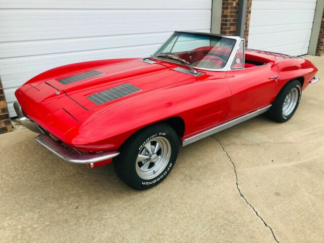 1963 Red Chevrolet Corvette Convertible