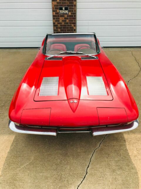 1963 Red Chevrolet Corvette Convertible