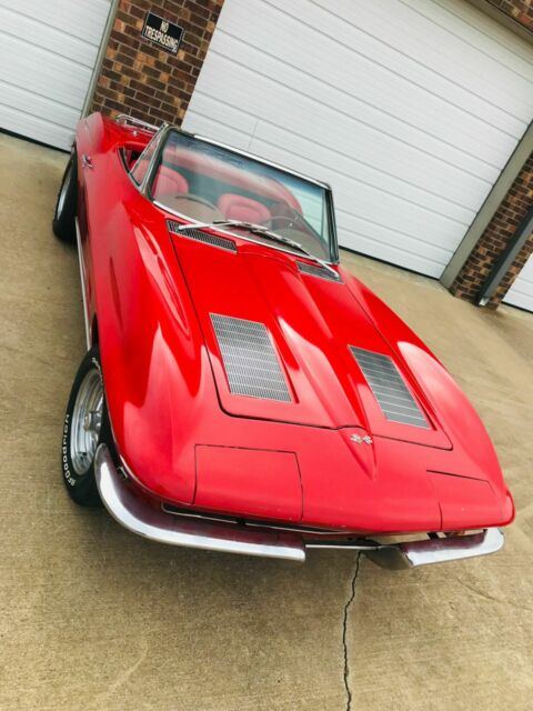 1963 Red Chevrolet Corvette Convertible