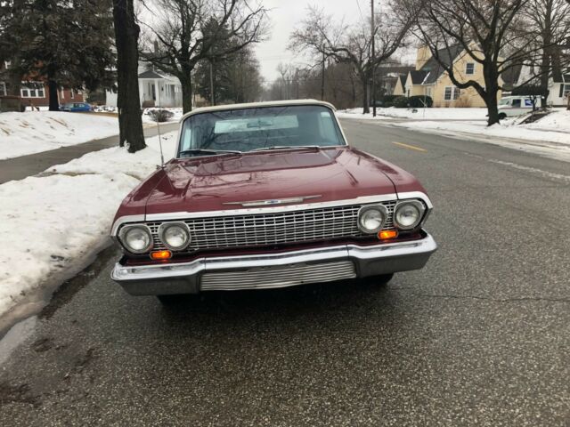 1963 Burgundy Chevrolet Impala Convertible