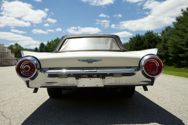 1963 White Ford Thunderbird Convertible