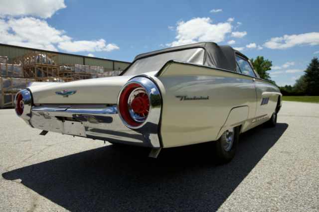 1963 White Ford Thunderbird Convertible