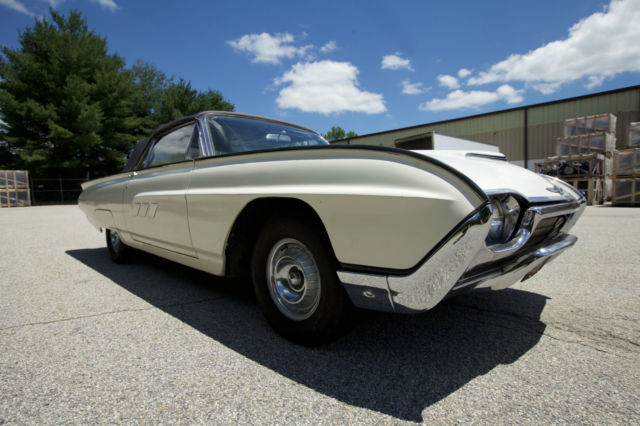 1963 White Ford Thunderbird Convertible