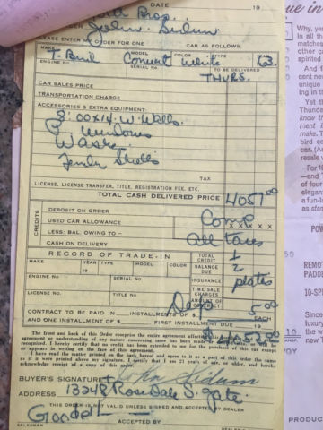 1963 White Ford Thunderbird Convertible