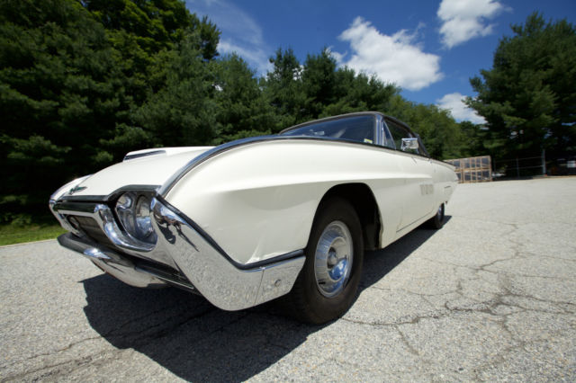 1963 White Ford Thunderbird Convertible