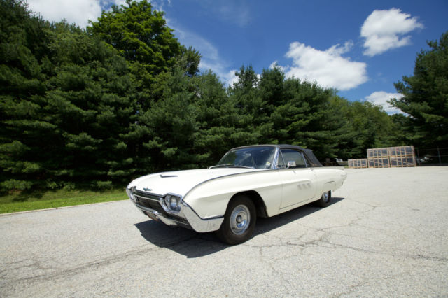 1963 White Ford Thunderbird Convertible