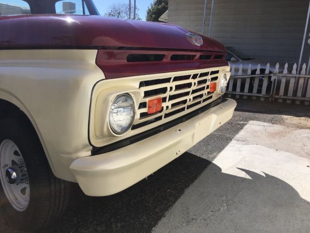 1963 BURGANDY/BEIGE Ford F-100 Cab & Chassis