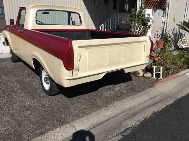 1963 BURGANDY/BEIGE Ford F-100 Cab & Chassis