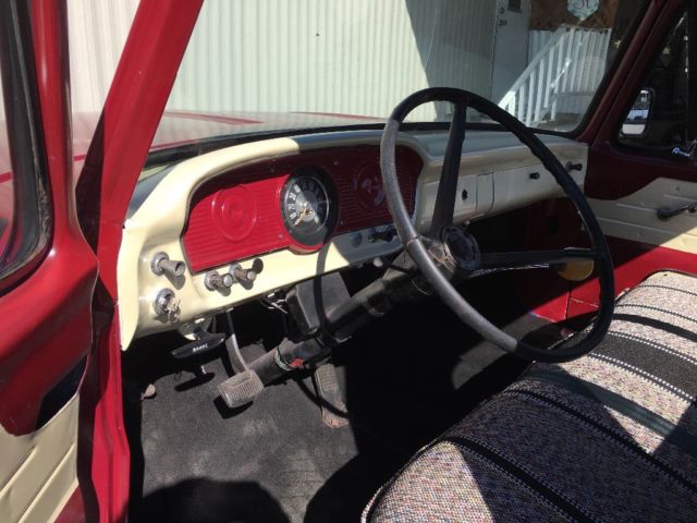 1963 BURGANDY/BEIGE Ford F-100 Cab & Chassis