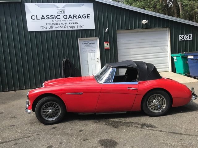 1963 Red Austin Healey 3000 Convertible