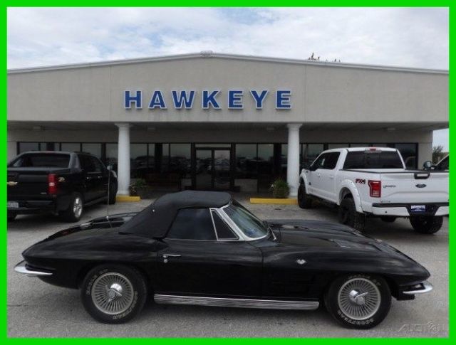 1963 Black Chevrolet Corvette Convertible
