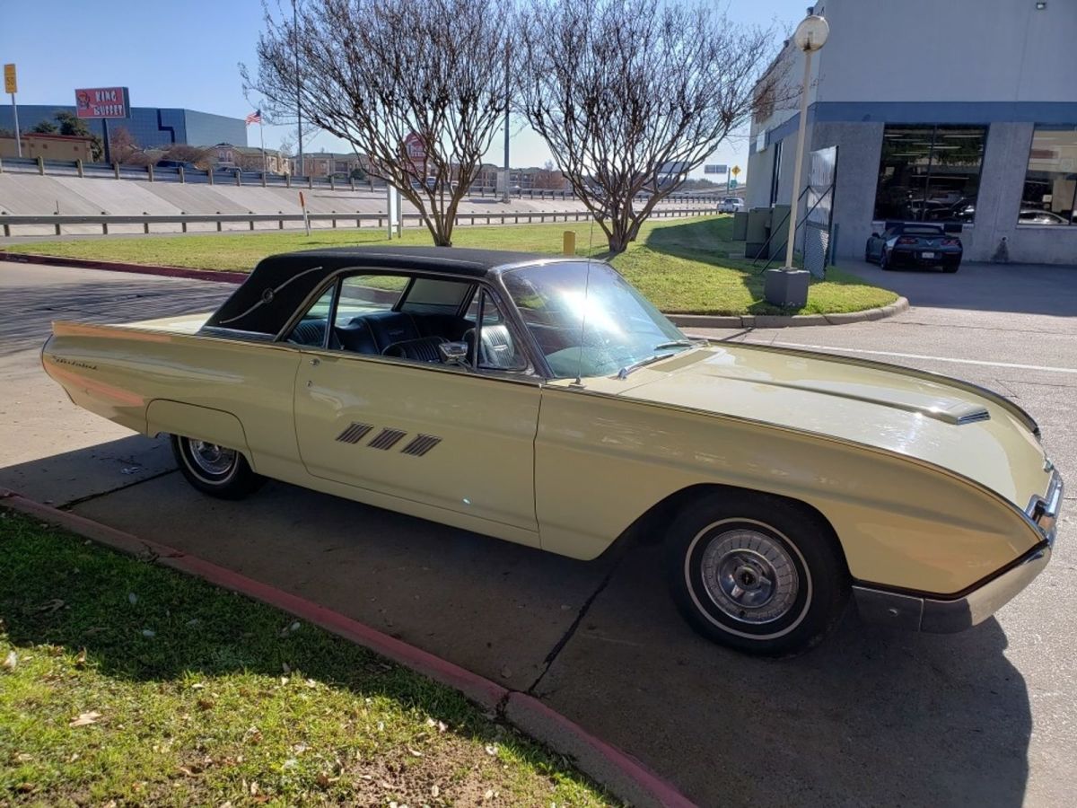 1963 Yellow Ford Thunderbird Coupe