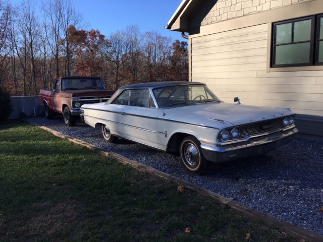 1963 White Ford Galaxie Fastback