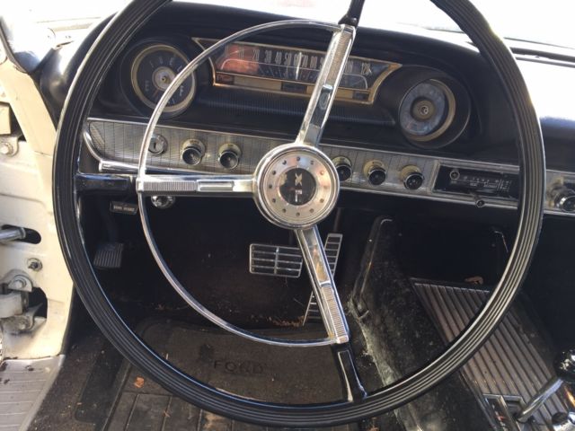 1963 White Ford Galaxie Fastback
