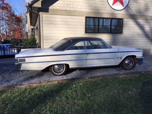 1963 White Ford Galaxie Fastback