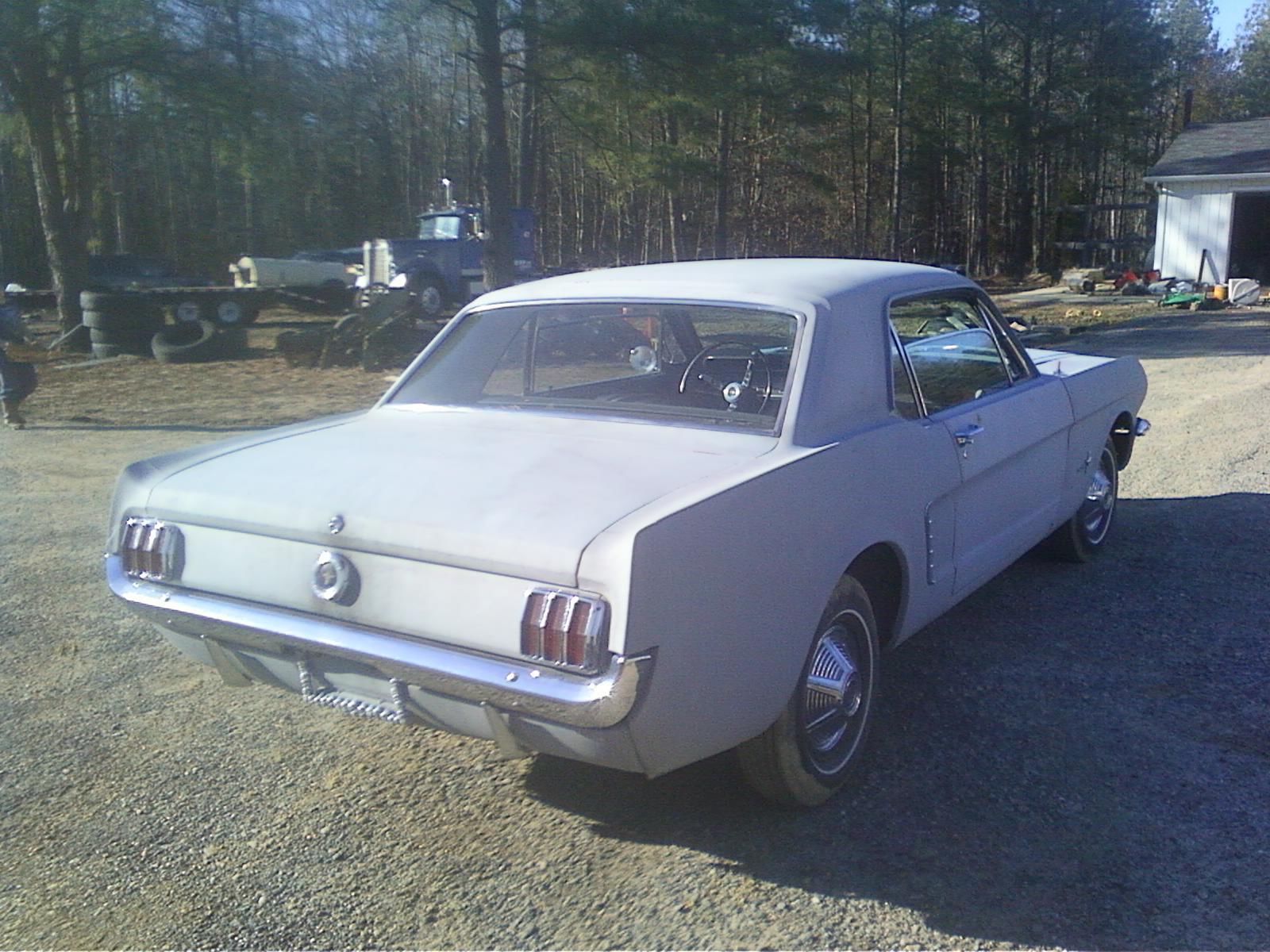 1964 originally red, but now is primered Ford Mustang U/K