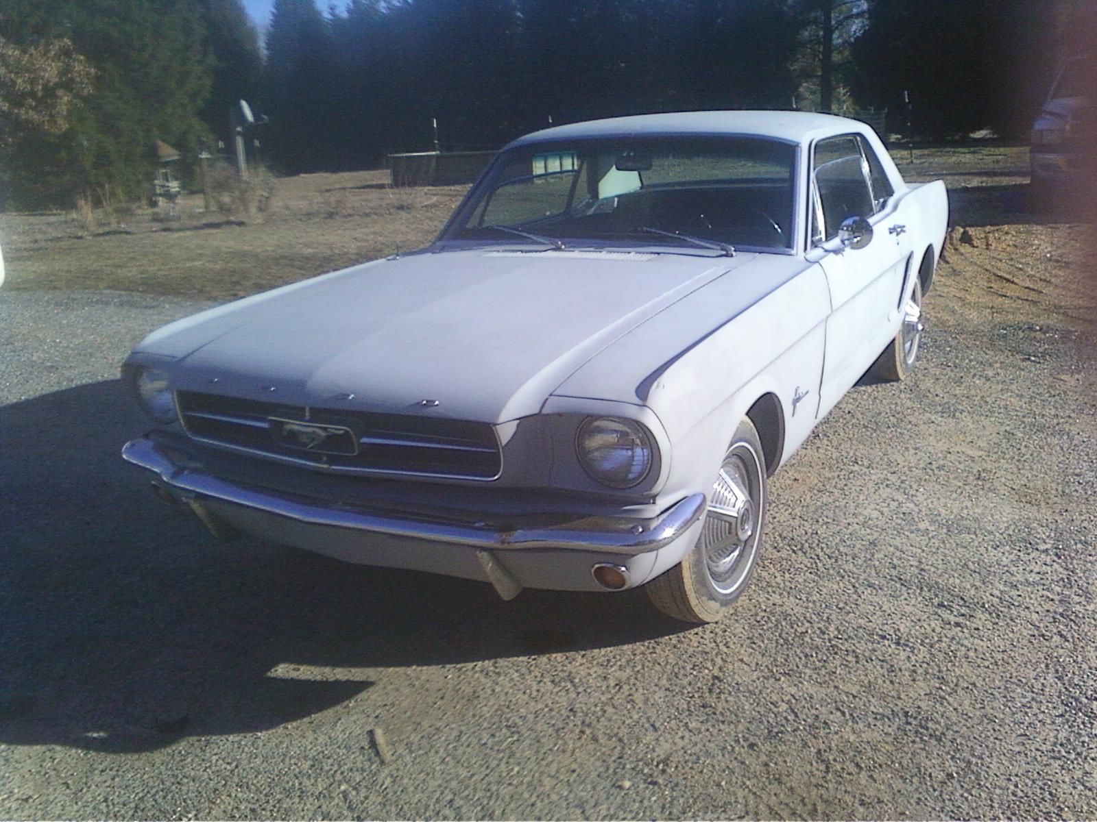 1964 originally red, but now is primered Ford Mustang U/K