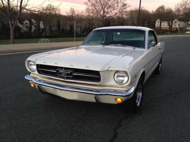1965 White Ford Mustang Coupe