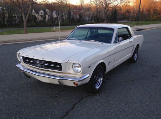 1965 White Ford Mustang Coupe