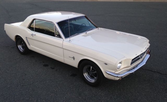 1965 White Ford Mustang Coupe