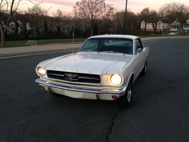 1965 White Ford Mustang Coupe