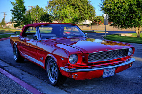 1965 Red Ford Mustang Convertible